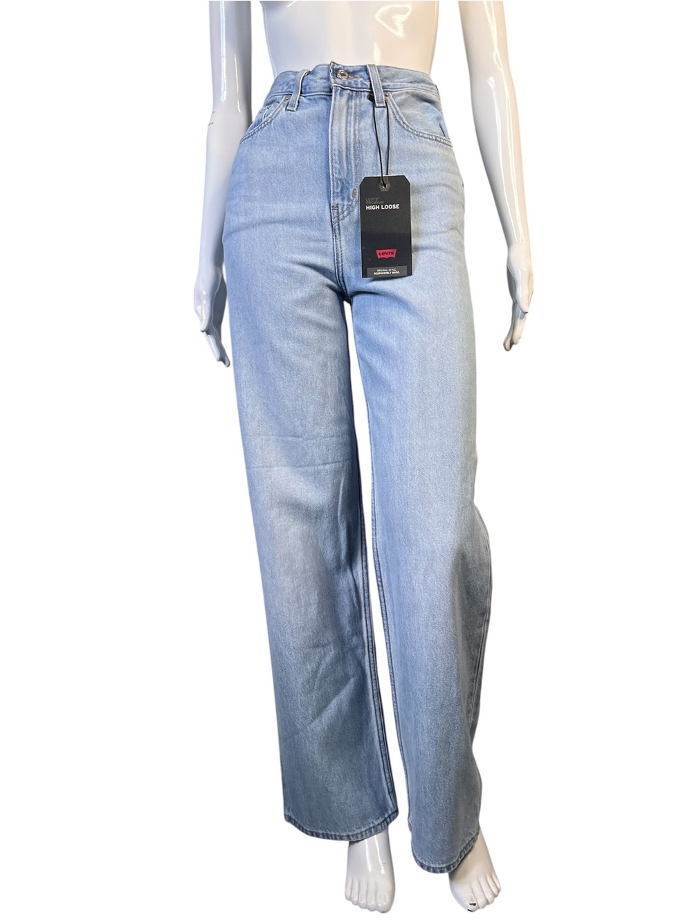 NWT Levi's Premium High Loose Wide Leg Jeans Sz 25